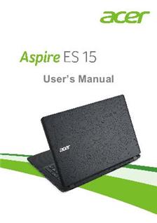 Acer Aspire ES 15 manual. Tablet Instructions.